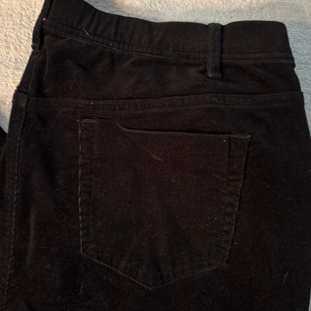 J. Jill Women’s Classic Black Corduroy Trousers - Picture 2 of 5